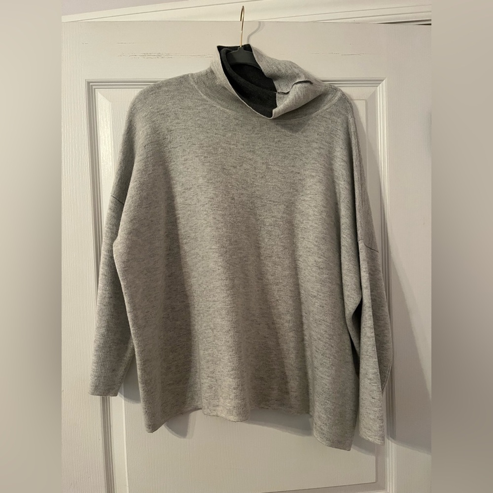 Kerisma Two-Tone Gray Mockneck Sweater